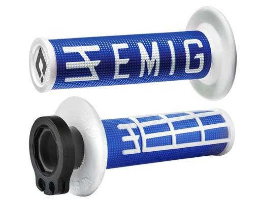 [ODI-H36EMUW] Odi Emig V2 Lock-On MX Grips Blue/White