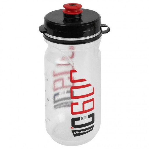 [POL-8644800001] Polisport Clip-On Bottle C600 Clear/Red