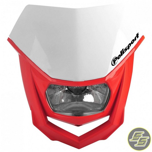 [POL-8657400040] Polisport Halo Headlight White/Red