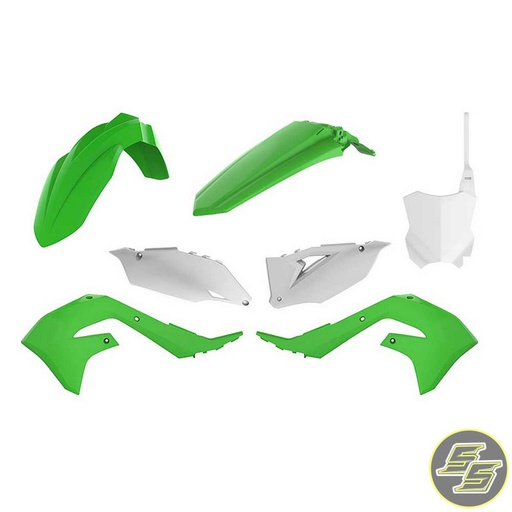 [POL-90816] Polisport Plastic Kit Kawasaki KX250|450F '19-21 OEM Green