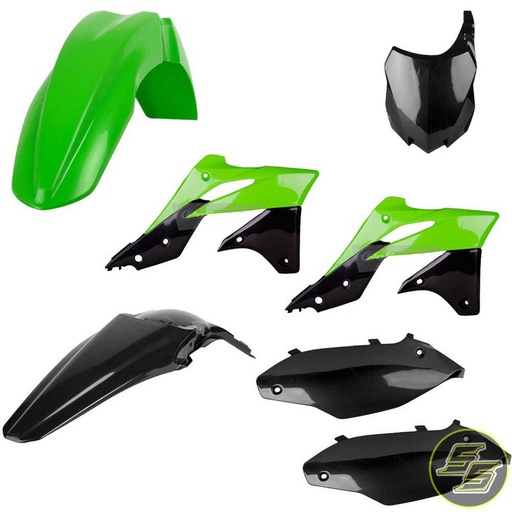 [POL-90542] Polisport Plastic Kit Kawasaki KX250F '13-16 OEM Green