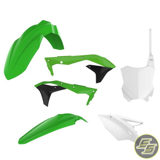 [POL-90689] Polisport Plastic Kit Kawasaki KX450F '16-18 OEM Green