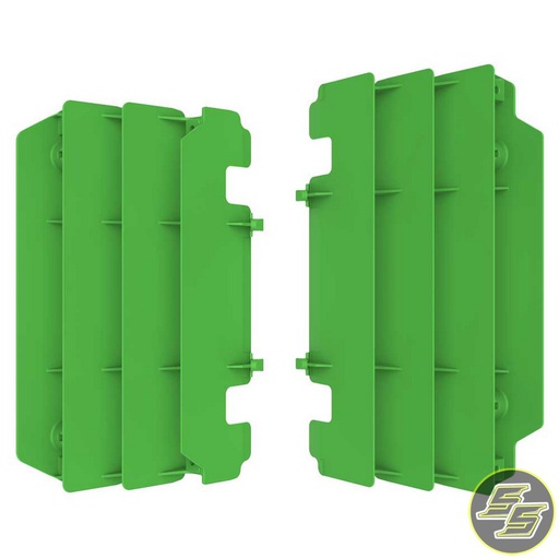 [POL-8472400002] Polisport Radiator Louvers Kawasaki KX125|250 '03-07 Green