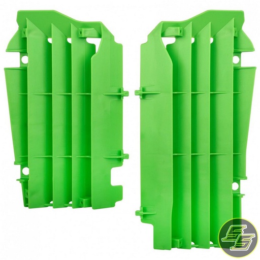 [POL-8461600002] Polisport Radiator Louvers Kawasaki KX250|450F '16-20 Green