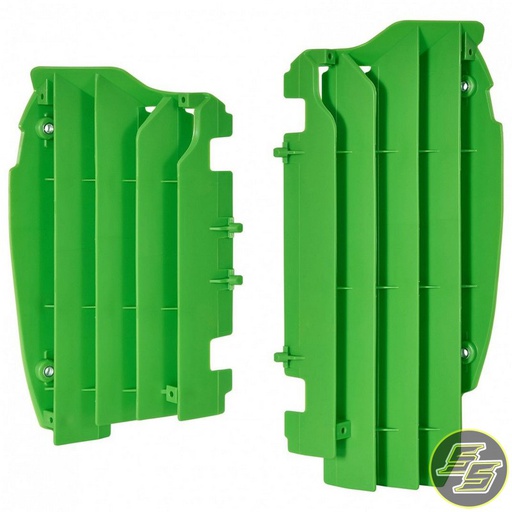 [POL-8456000002] Polisport Radiator Louvers Kawasaki KX450F '12-15 Green