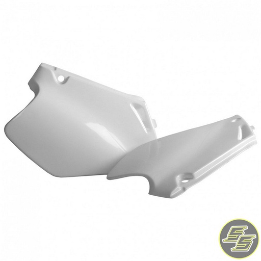 [POL-8411000001] Polisport Side Covers Honda CR125|250 '92-97 White