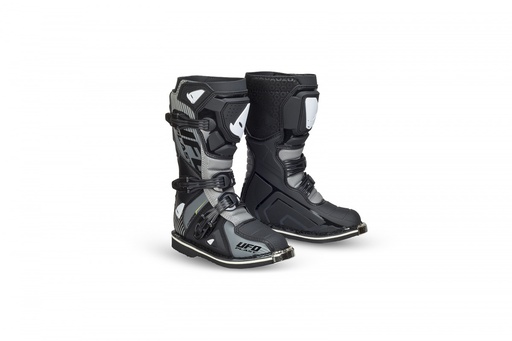 [UFO-BO008-K] UFO MX Typhoon Boot Youth Black/Grey