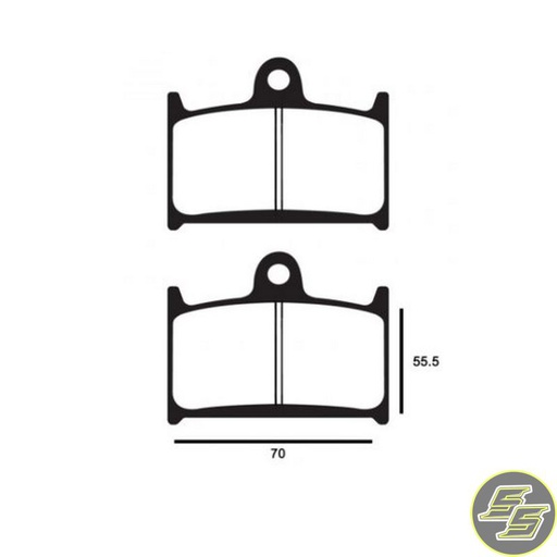 [PRE-PH189] Premier Brake Pad Street Sintered Double H FA236