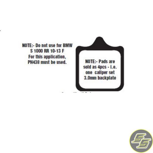 [PRE-PH294] Premier Brake Pad Street Sintered Double H FA322/324HH