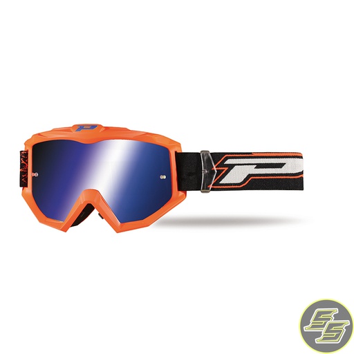 [PRO-3204-153FL-3246] Progrip Goggle Shiny Side FL Orange/Blue w Mirror Lens