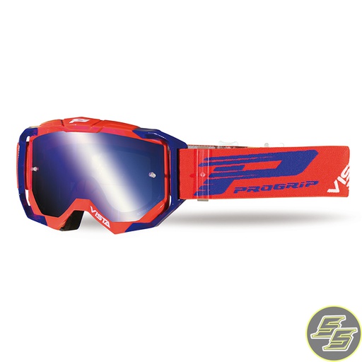 [PRO-3303-197FL-3346] Progrip Goggle Vista FL Red/Blue w Mirror Lens