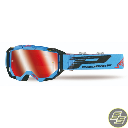 [PRO-3303-248FL-3348] Progrip Goggle Vista FL Turquoise/Black w Mirror Lens