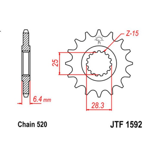 [JT-JTF1592.14] JT Sprocket Front JTF1592 14T