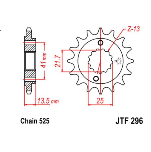 [JT-JTF296.15] JT Sprocket Front JTF296 15T