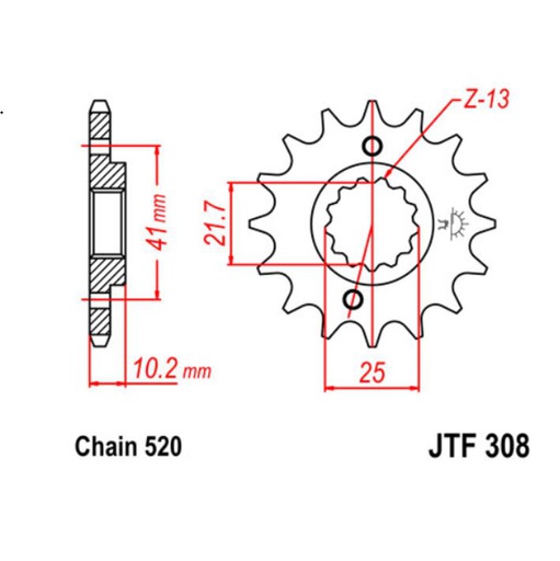 [JT-JTF308.15] JT Sprocket Front JTF308 15T