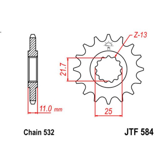 [JT-JTF511.16] JT Sprocket Front JTF511 16T