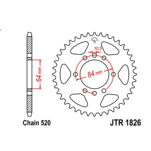 [JT-JTR1826.39] JT Sprocket Rear JTR1826 39T