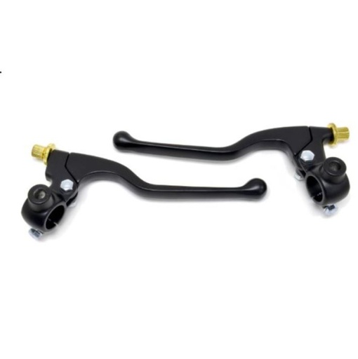 [EMG-32-30130] Emgo Brake & Clutch Lever Set Honda '79 Black