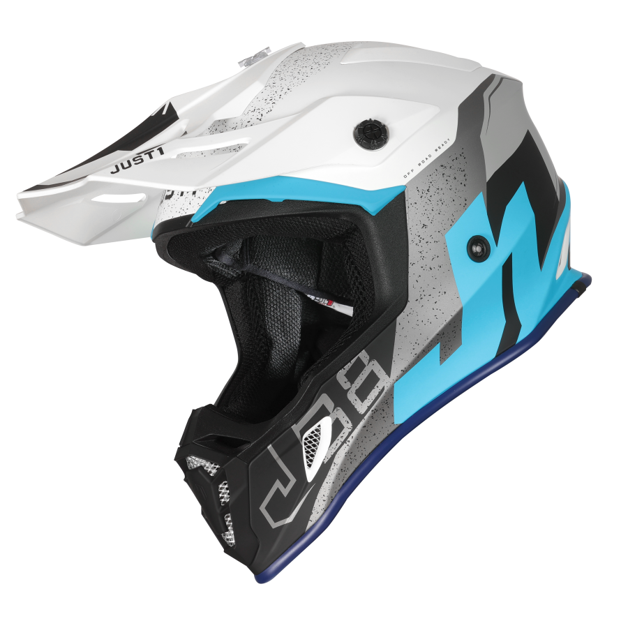 Just1 J38 Korner MX Helmet Light Blue/White