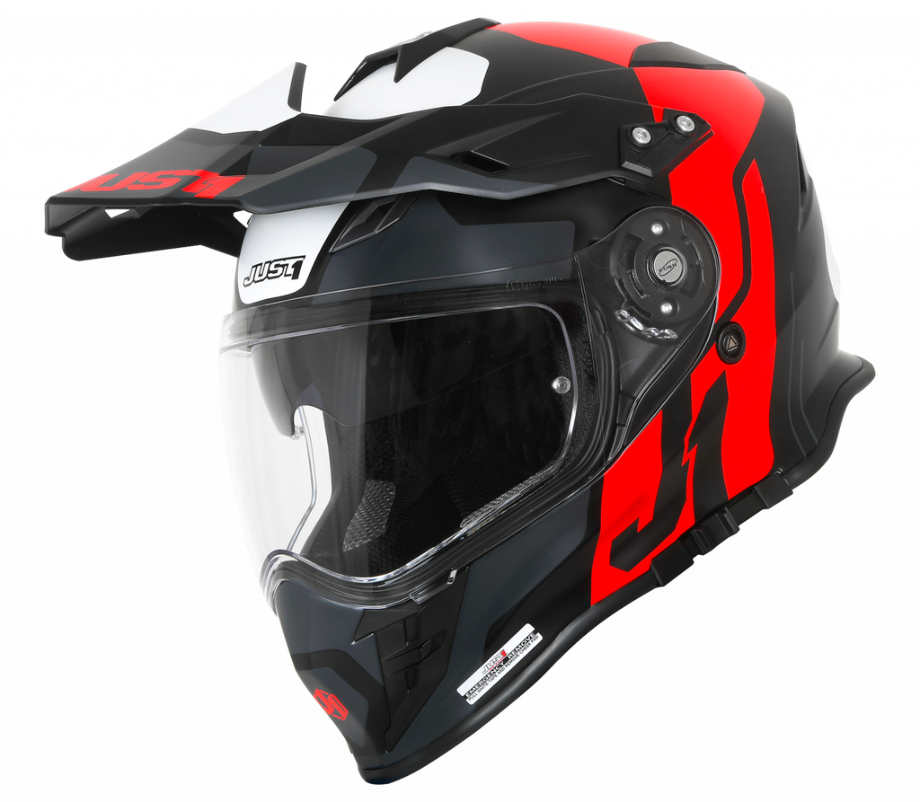 Just1 J34 Pro Tour Adventure Helmet Fluo Red/Black