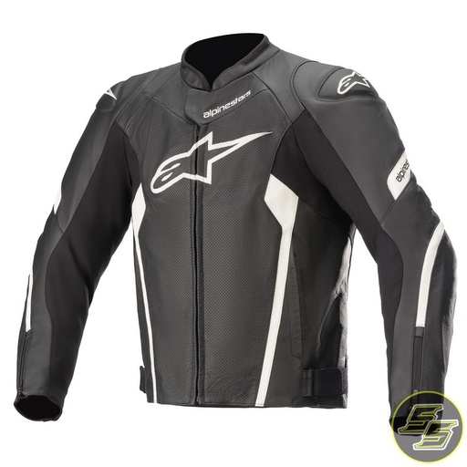 [ALP-AS3103521-12] Alpinestars Faster V2 Leather Road Jacket Black/White