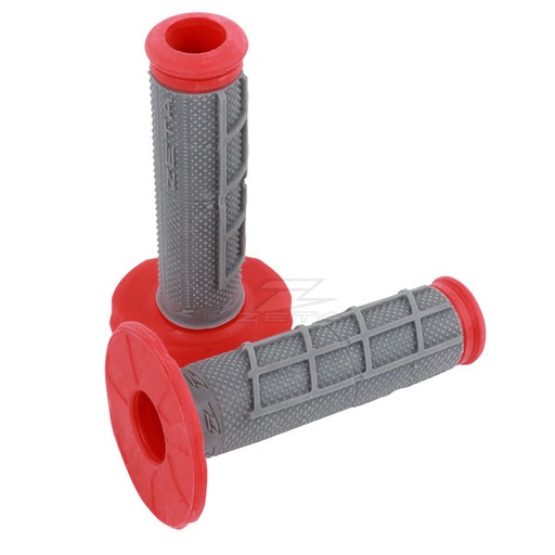 [ZET-47-5102] Zeta Race Grip Open End Red/Grey