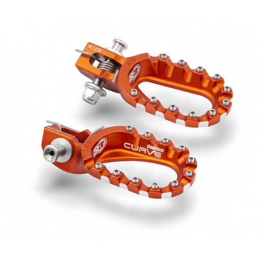 [S3-ESK-990-D-O] S3 Hardrock Alu Footpegs KTM|Husky|GasGas '17-21 Low/Back Orange